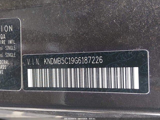 KIA SEDONA LX 2016 KNDMB5C19G6187226 Image 9