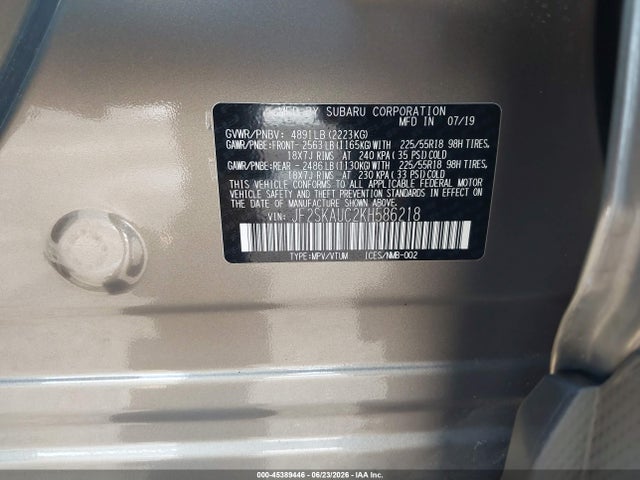 Subaru Forester Limited 2019 JF2SKAUC2KH586218 Image 9