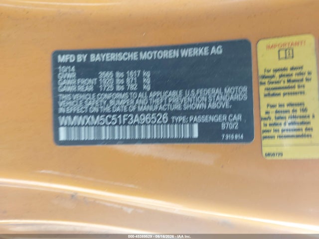 Mini Hardtop Cooper 2015 WMWXM5C51F3A96526 Image 9