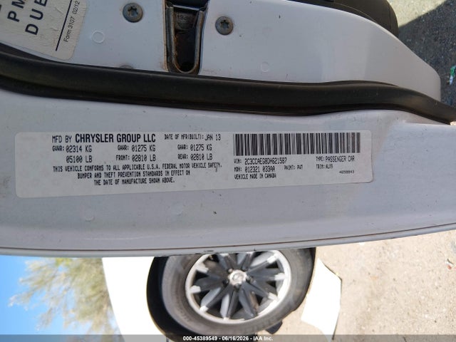 Продаж на аукціоні авто 2013 Chrysler 300c, vin: 2C3CCAEG8DH621587, номер лоту: 45389549