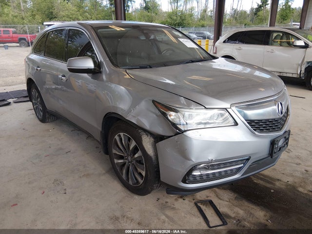 45389617 :رقم المزاد ، 5FRYD4H44GB050125 vin ، 2016 Acura Mdx Technology   Acurawatch Plus Packages/technology Package مزاد بيع