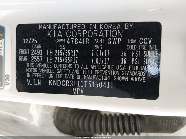 KIA Niro Ev Wind 2026 KNDCR3L11T5150411 Image 9