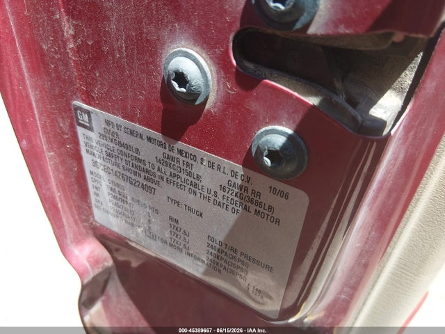 45389667 :رقم المزاد ، 3GCEC14Z67G224097 vin ، 2007 Chevrolet Silverado 1500 Classic Lt1 مزاد بيع