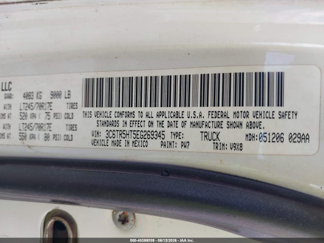 RAM 2500 Tradesman 2014 3C6TR5HT5EG269345 Image 9