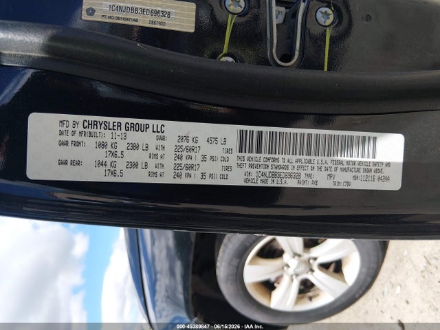 Aukcja sprzedaży 2014 Jeep Compass Sport, vin: 1C4NJDBB3ED696328, numer aukcji: 45389847