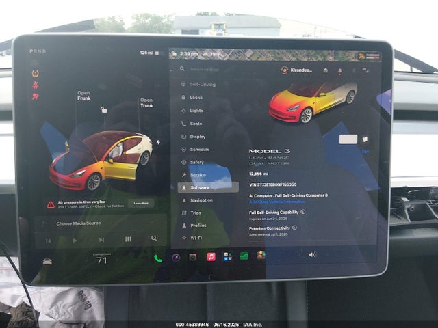 Продаж на аукціоні авто 2022 Tesla Model 3 Long Range Dual Motor All-wheel Drive, vin: 5YJ3E1EB0NF155350, номер лоту: 45389946