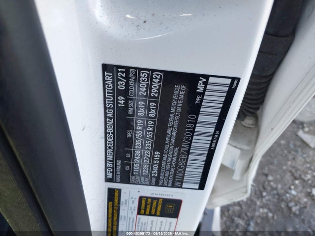 Aukcja sprzedaży 2021 Mercedes-benz Glc 300 4matic Suv, vin: W1N0G8EB7MV301810, numer aukcji: 45390172
