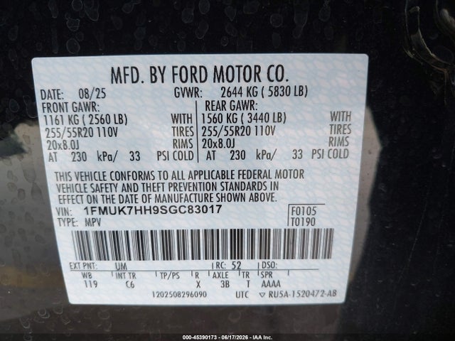 Ford Explorer Platinum 2025 1FMUK7HH9SGC83017 Image 9