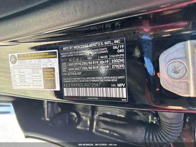Продажа на аукционе авто 2020 Mercedes-benz Gle 350 4matic, vin: 4JGFB4KB2LA072547, номер лота: 45390224
