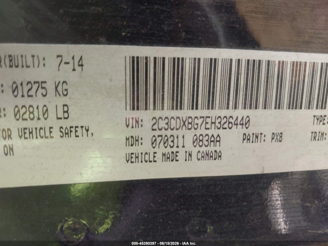 Dodge Charger Se 2014 2C3CDXBG7EH326440 Image 9