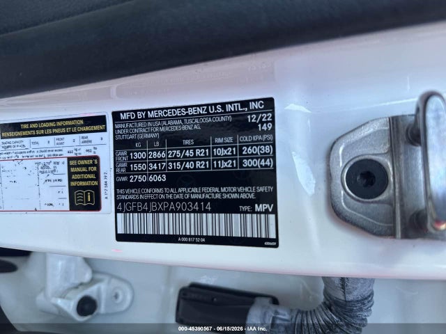 Aukcja sprzedaży 2023 Mercedes-benz Gle 350, vin: 4JGFB4JBXPA903414, numer aukcji: 45390567