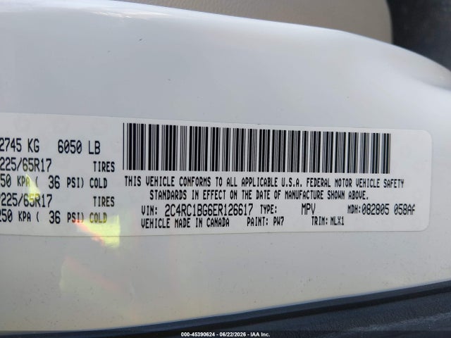 Продажа на аукционе авто 2014 Chrysler Town & Country Touring, vin: 2C4RC1BG6ER126617, номер лота: 45390624