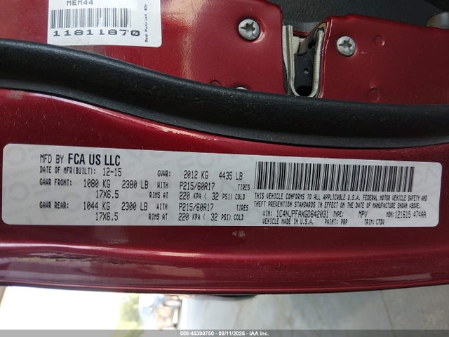 1C4NJPFAXGD642031 Jeep Patriot Latitude