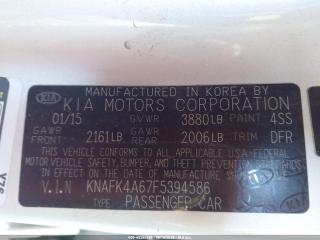 KIA FORTE LX 2015 KNAFK4A67F5394586 Image 9