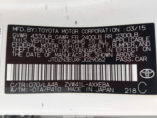 Toyota Prius V Five 2015 JTDZN3EUXFJ029062 Image 9