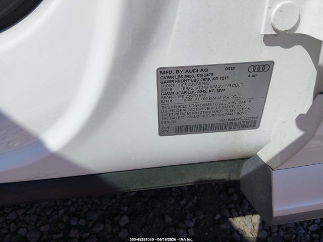 WA1BNAFY5J2233658 Audi Q5 2.0t Premium/2.0t Tech Premium