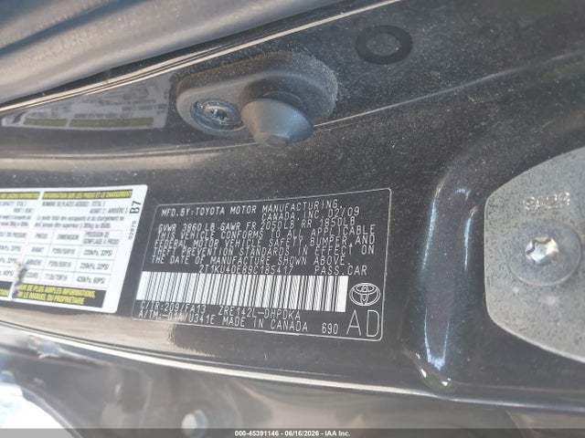 Продаж на аукціоні авто 2009 Toyota Matrix, vin: 2T1KU40E89C185417, номер лоту: 45391146