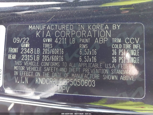 KIA NIRO EX 2023 KNDCR3LE2P5050603 Image 9