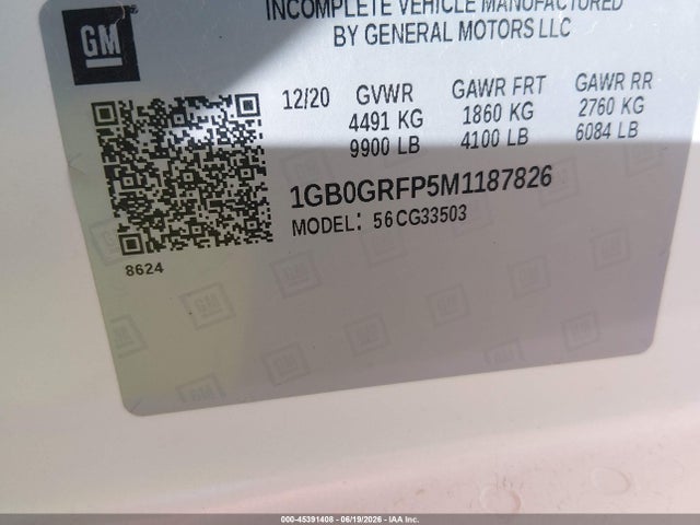 Chevrolet Express Cutaway Work Van 2021 1GB0GRFP5M1187826 Image 8