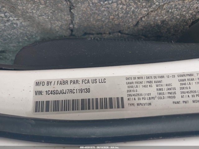 Aukcja sprzedaży 2024 Dodge Durango Srt 392 Plus, vin: 1C4SDJGJ7RC119130, numer aukcji: 45391570