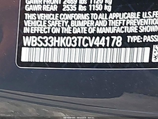 BMW M4 Competition Xdrive 2026 WBS33HK03TCV44178 Image 9