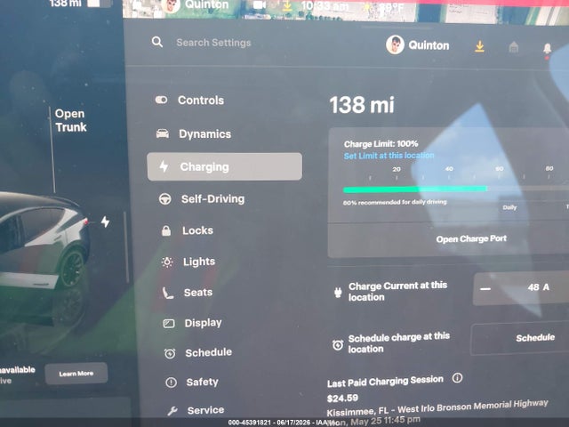 2023 Tesla Model Y Performance Dual Motor All-wheel Drive მანქანა იყიდება აუქციონზე, vin: 7SAYGDEF6PF839250, აუქციონის ნომერი: 45391821