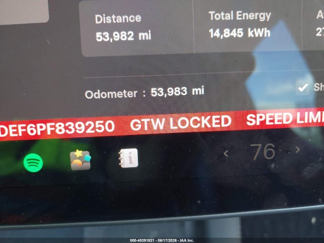 2023 Tesla Model Y Performance Dual Motor All-wheel Drive მანქანა იყიდება აუქციონზე, vin: 7SAYGDEF6PF839250, აუქციონის ნომერი: 45391821