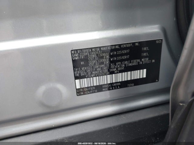 4T3LWRFV1SU207580 Toyota Rav4 Hybrid Le