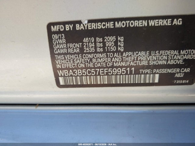 Продаж на аукціоні авто 2014 Bmw 328i Xdrive, vin: WBA3B5C57EF599511, номер лоту: 45392071