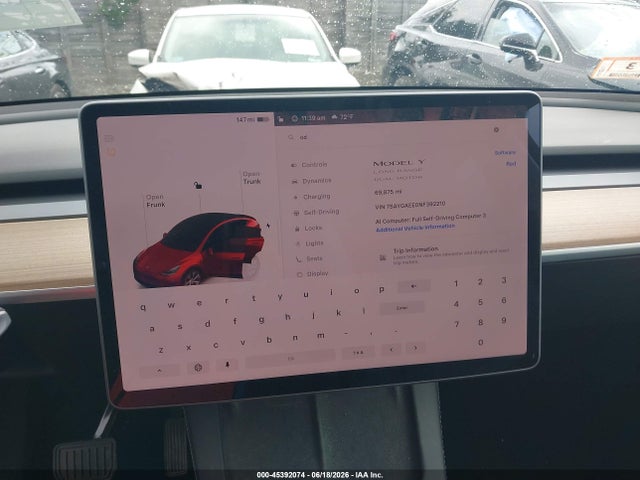 Aukcja sprzedaży 2022 Tesla Model Y Long Range Dual Motor All-wheel Drive, vin: 7SAYGAEE0NF392210, numer aukcji: 45392074