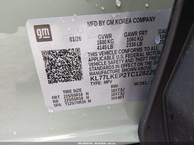 KL77LKEP2TC128229 Chevrolet Trax Fwd Activ