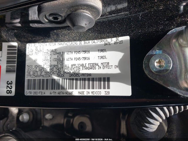 2023 Toyota Tacoma Sr V6 მანქანა იყიდება აუქციონზე, vin: 3TMCZ5ANXPM633347, აუქციონის ნომერი: 45392250