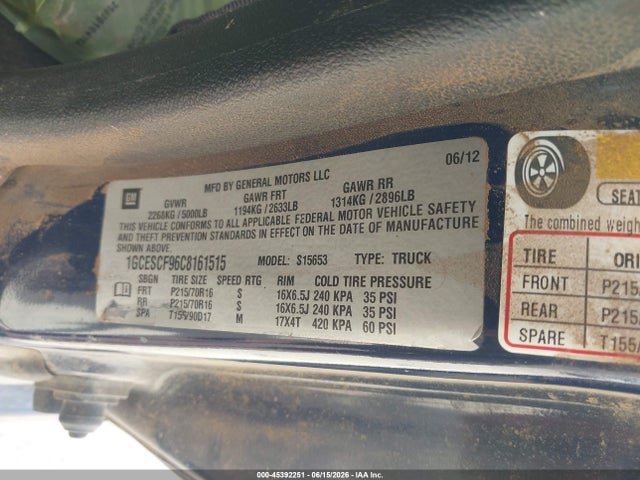 Продажа на аукционе авто 2012 Chevrolet Colorado 1lt, vin: 1GCESCF96C8161515, номер лота: 45392251