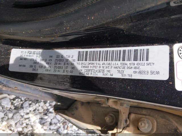 45392278 :رقم المزاد ، 1C6SRFBT2LN136735 vin ، 2020 Ram 1500 Big Horn  4x4 6'4 Box مزاد بيع