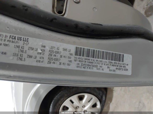 45392325 :رقم المزاد ، 3C4PDCAB4HT602693 vin ، 2017 Dodge Journey Se مزاد بيع