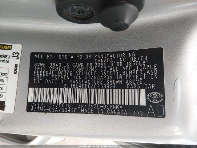 Продаж на аукціоні авто 2010 Toyota Corolla Xle, vin: 2T1BU4EE0AC258924, номер лоту: 45392521