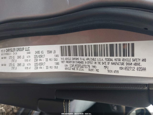 Aukcja sprzedaży 2014 Jeep Cherokee Latitude, vin: 1C4PJMCB7EW273179, numer aukcji: 45392889