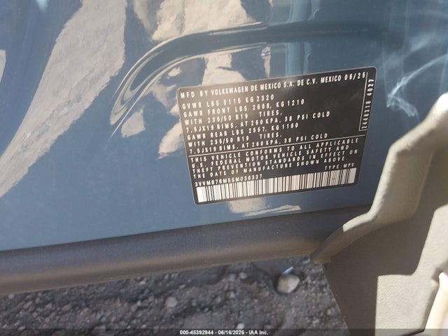 2025 Volkswagen Tiguan 2.0t Se მანქანა იყიდება აუქციონზე, vin: 3VVMR7RM5SM036337, აუქციონის ნომერი: 45392944