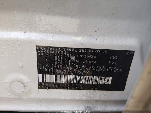 4T3E6RFV2MU051660 Toyota Rav4 Hybrid Xse