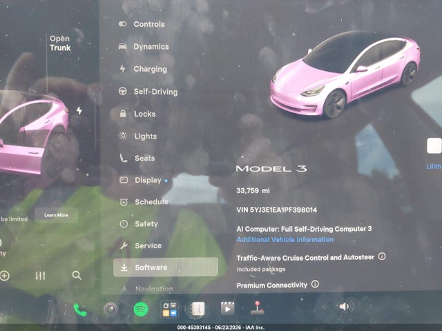 Tesla Model 3 Rear-wheel Drive 2023 5YJ3E1EA1PF398014 Image 7