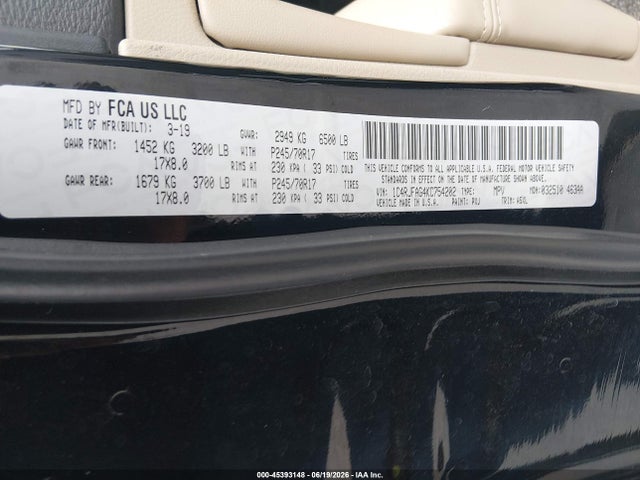 1C4RJFAG4KC754202 Jeep Grand Cherokee Laredo E 4x4