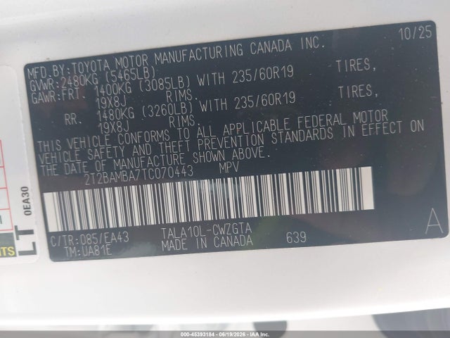 Lexus RX 350 2026 2T2BAMBA7TC070443 Image 9