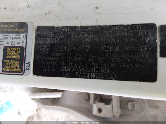 Aukcja sprzedaży 2014 Kia Forte Ex, vin: KNAFX4A87E5101819, numer aukcji: 45393303