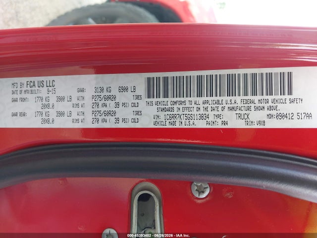 Aukcja sprzedaży 2016 Ram 1500 Express, vin: 1C6RR7KT5GS113834, numer aukcji: 45393402