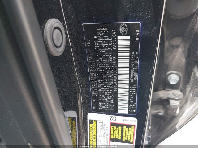Aukcja sprzedaży 2025 Toyota Camry Se, vin: 4T1DAACKXSU029823, numer aukcji: 45393681