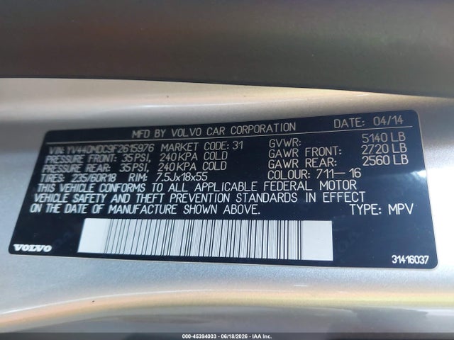 Volvo Xc60 T5 Premier Plus 2015 YV440MDC9F2615976 Image 9