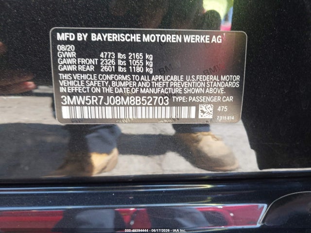 BMW 330i Xdrive 2021 3MW5R7J08M8B52703 Image 9