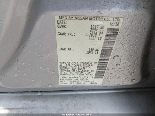 1N4AL3AP4HN327112 Nissan Altima 2.5 S
