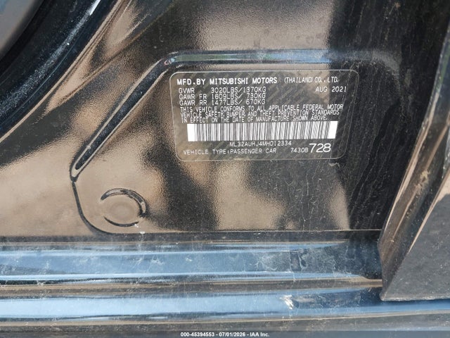 ML32AUHJ4MH012334 Mitsubishi Mirage Carbonite Edition/es/le