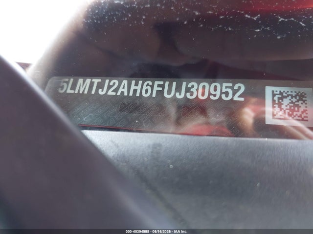 45394588 :رقم المزاد ، 5LMTJ2AH6FUJ30952 vin ، 2015 Lincoln Mkc مزاد بيع